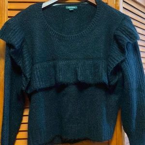 Wild fable zara style black ruffle sweater